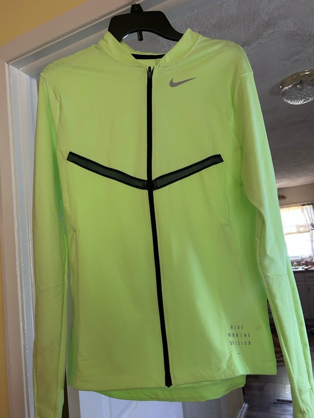 Nike Bright Neon Green Full-Zip Running Jacket